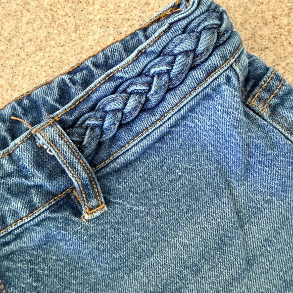 Habitual 10 30 Denim Wide Leg Crop Jeans Braided Boho Artist Flare - Picture 4 of 10